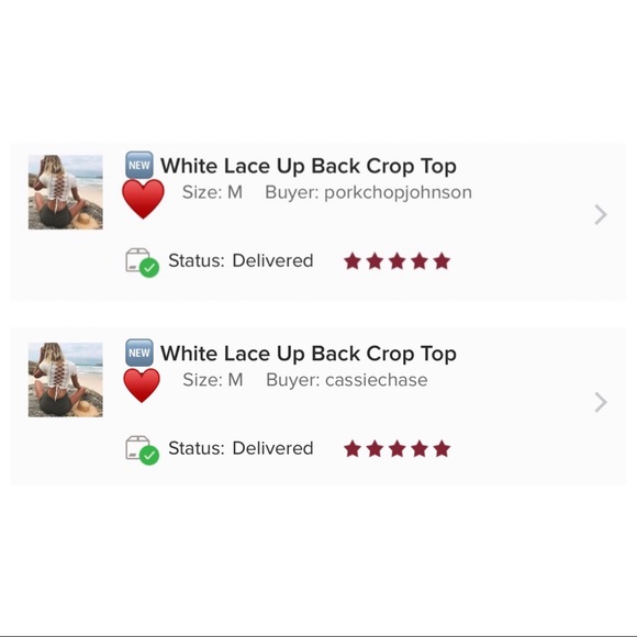 White Lace Up Back Crop Top - Picture 8 of 8